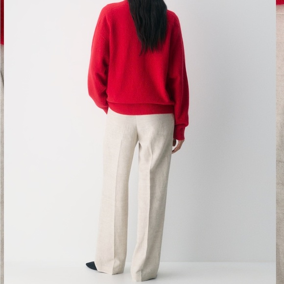 ARITZIA-The Effortless Pants -CruiseLinen- size 10 , natural ecru - Picture 2 of 7